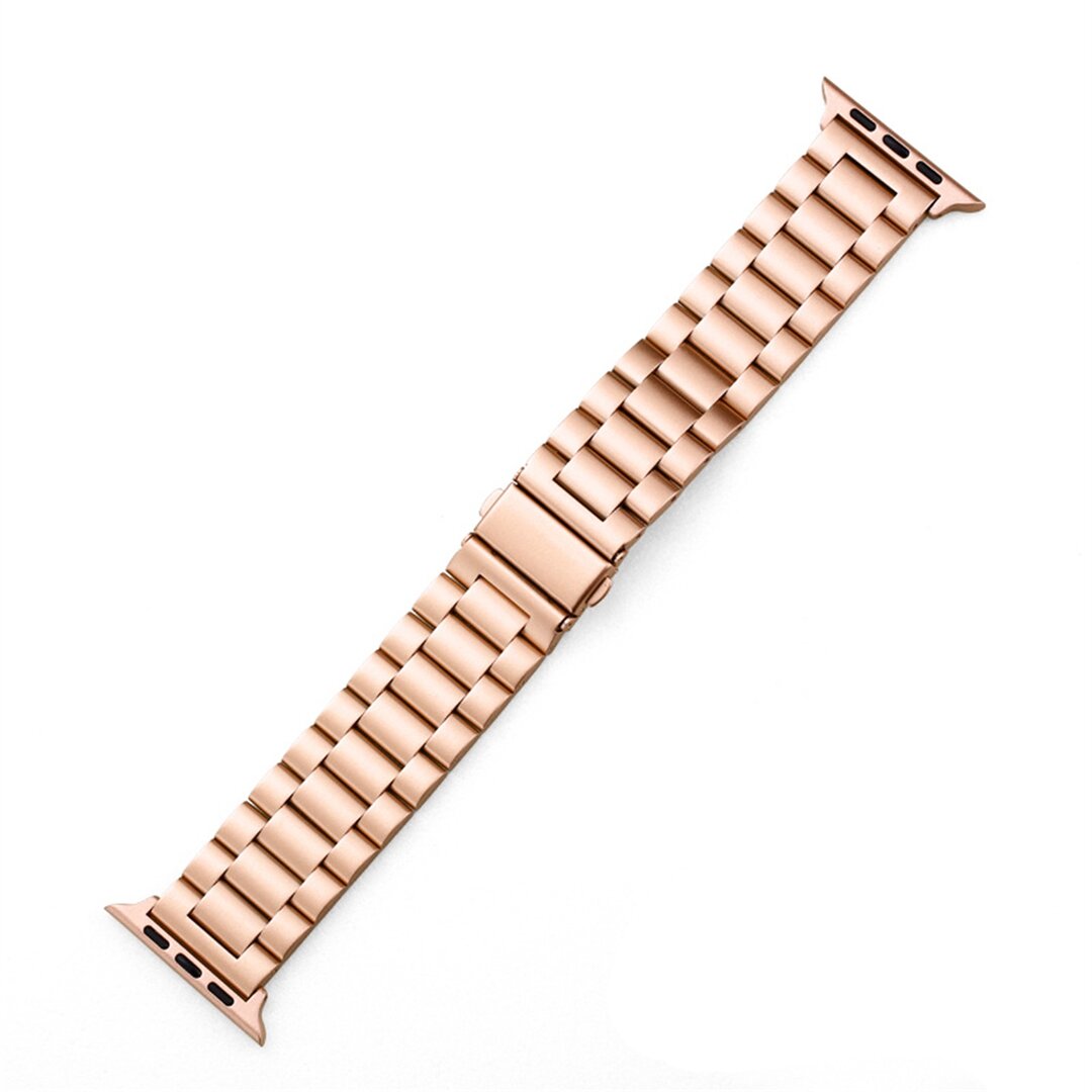 Stalen schakelband - Ros&eacute; goud - Geschikt voor Apple watch 44mm / 45mm&nbsp;/ 46mm / 49mm