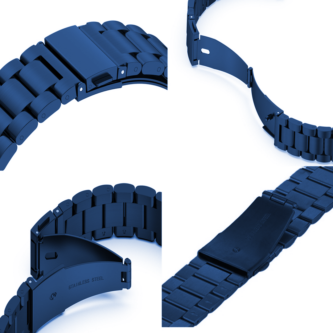 Stalen schakelband - Donkerblauw - Geschikt voor Apple watch 44mm / 45mm&nbsp;/ 46mm / 49mm