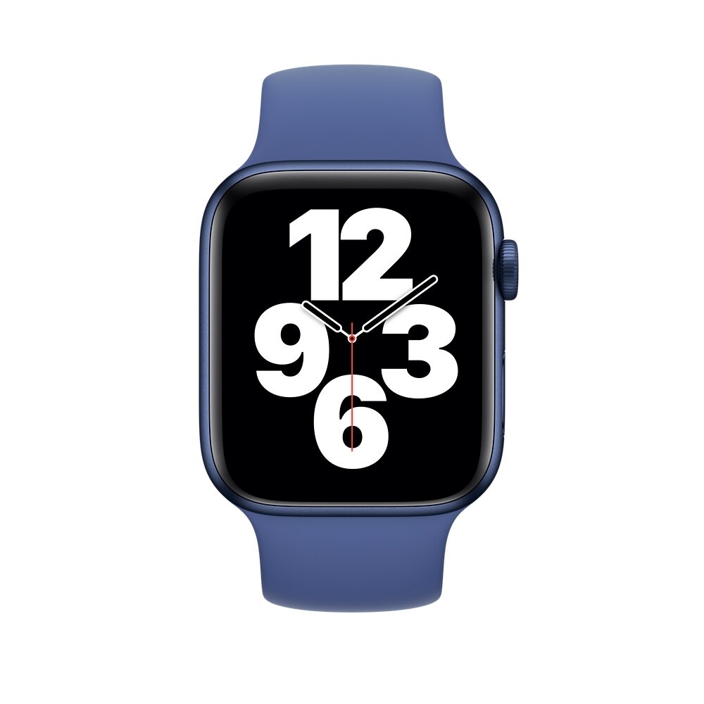 Solo Loop Link serie bandje - Maat: M - Donkerblauw- Geschikt voor Apple Watch 38mm / 40mm / 41mm / 42mm