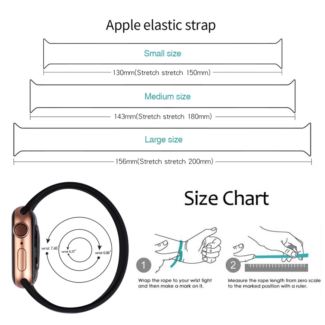 Solo Loop Link serie bandje - Maat: M - Donkerblauw- Geschikt voor Apple Watch 38mm / 40mm / 41mm / 42mm