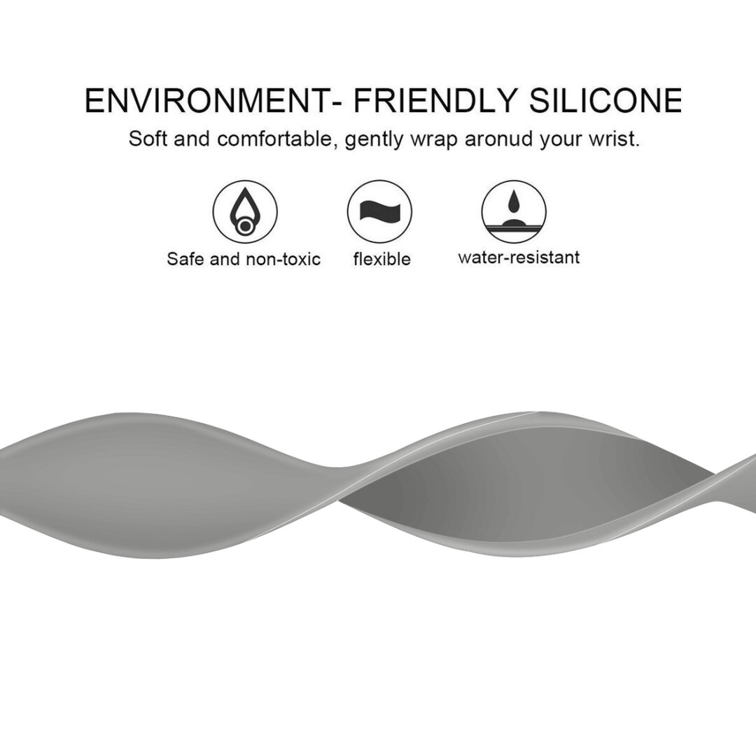 Solo Loop Link serie bandje - Maat: M - Grijs - Geschikt voor Apple Watch 38mm / 40mm / 41mm / 42mm