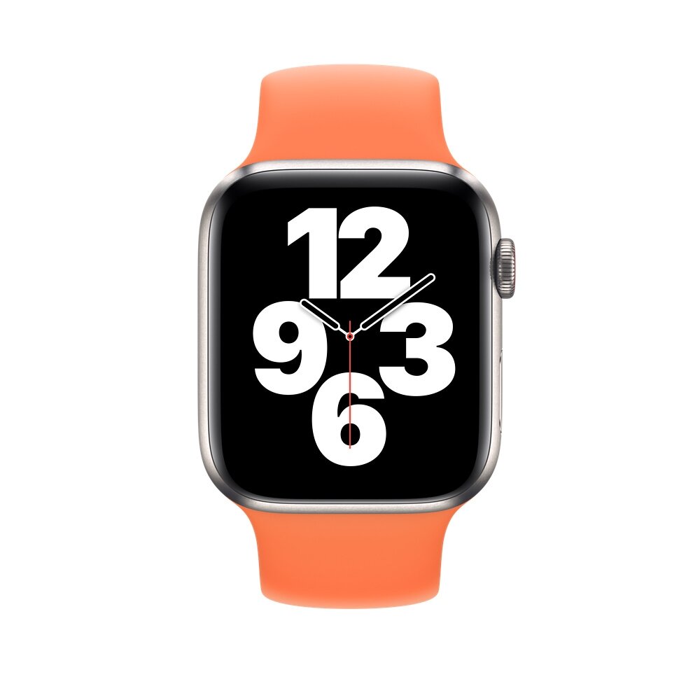 Solo Loop Link serie bandje - Maat: M - Oranje - Geschikt voor Apple Watch 38mm / 40mm / 41mm / 42mm