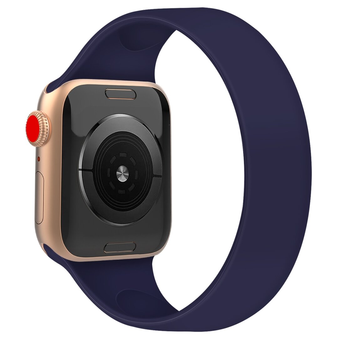 Solo Loop Link serie bandje - Maat: L - Saffierblauw - Geschikt voor Apple Watch 44mm / 45mm&nbsp;/ 46mm / 49mm