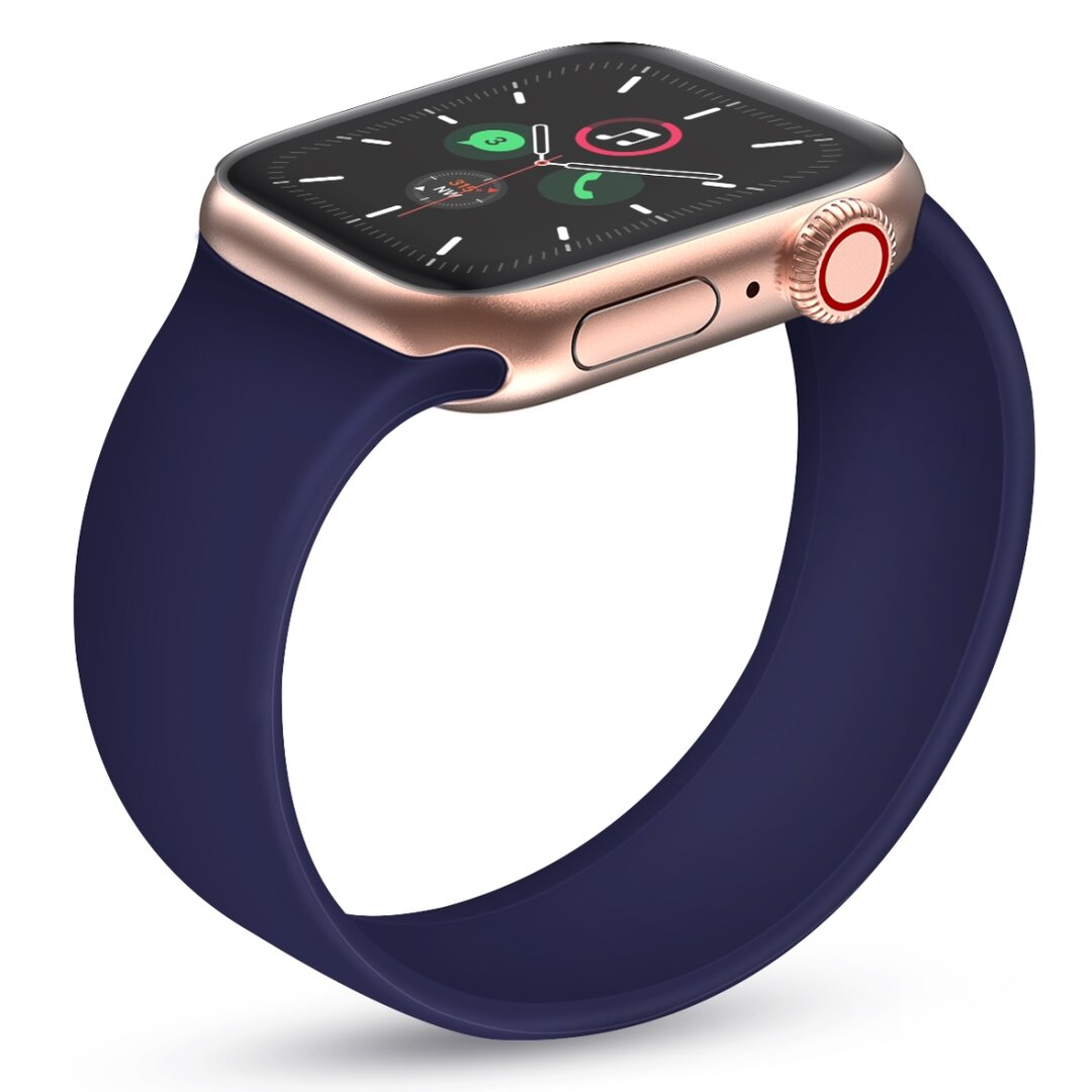 Solo Loop Link serie bandje - Maat: L - Saffierblauw - Geschikt voor Apple Watch 44mm / 45mm&nbsp;/ 46mm / 49mm