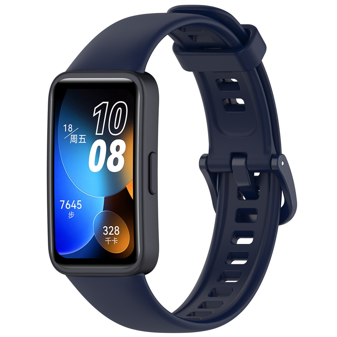 Siliconen bandje met gesp - Donkerblauw - Huawei Band 10 / 9 / 8