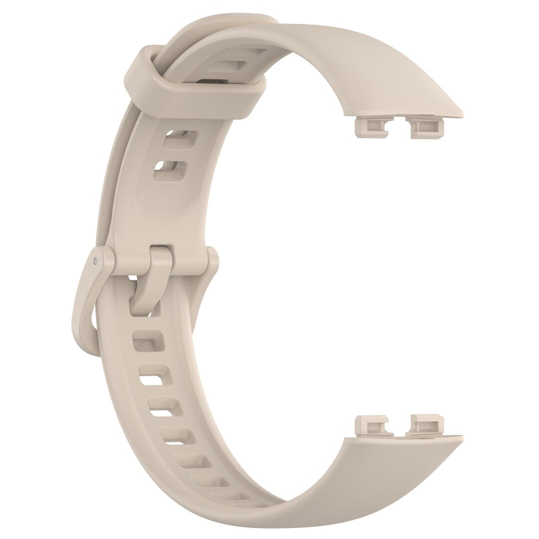 Siliconen bandje met gesp - Beige - Huawei Band 10 / 9 / 8