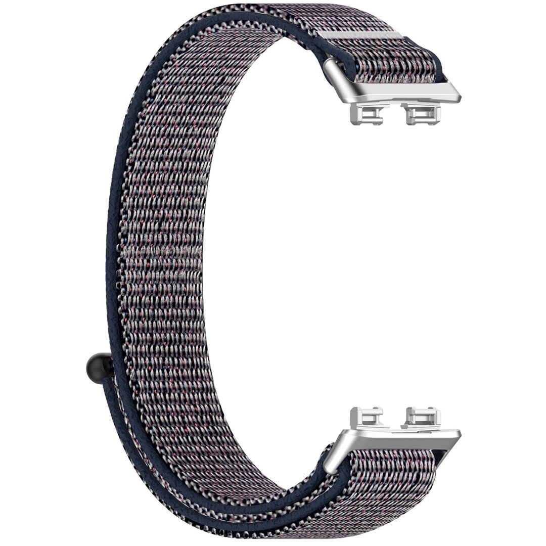 Sport loop nylon bandje - Blauw gem&ecirc;leerd - Huawei Band 10 / 9 / 8