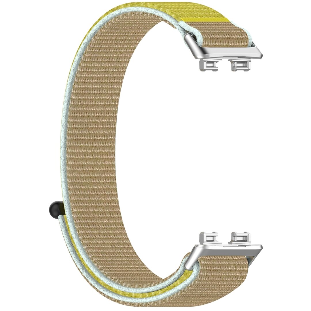Sport loop nylon bandje - Beige / geel - Huawei Band 10 / 9 / 8
