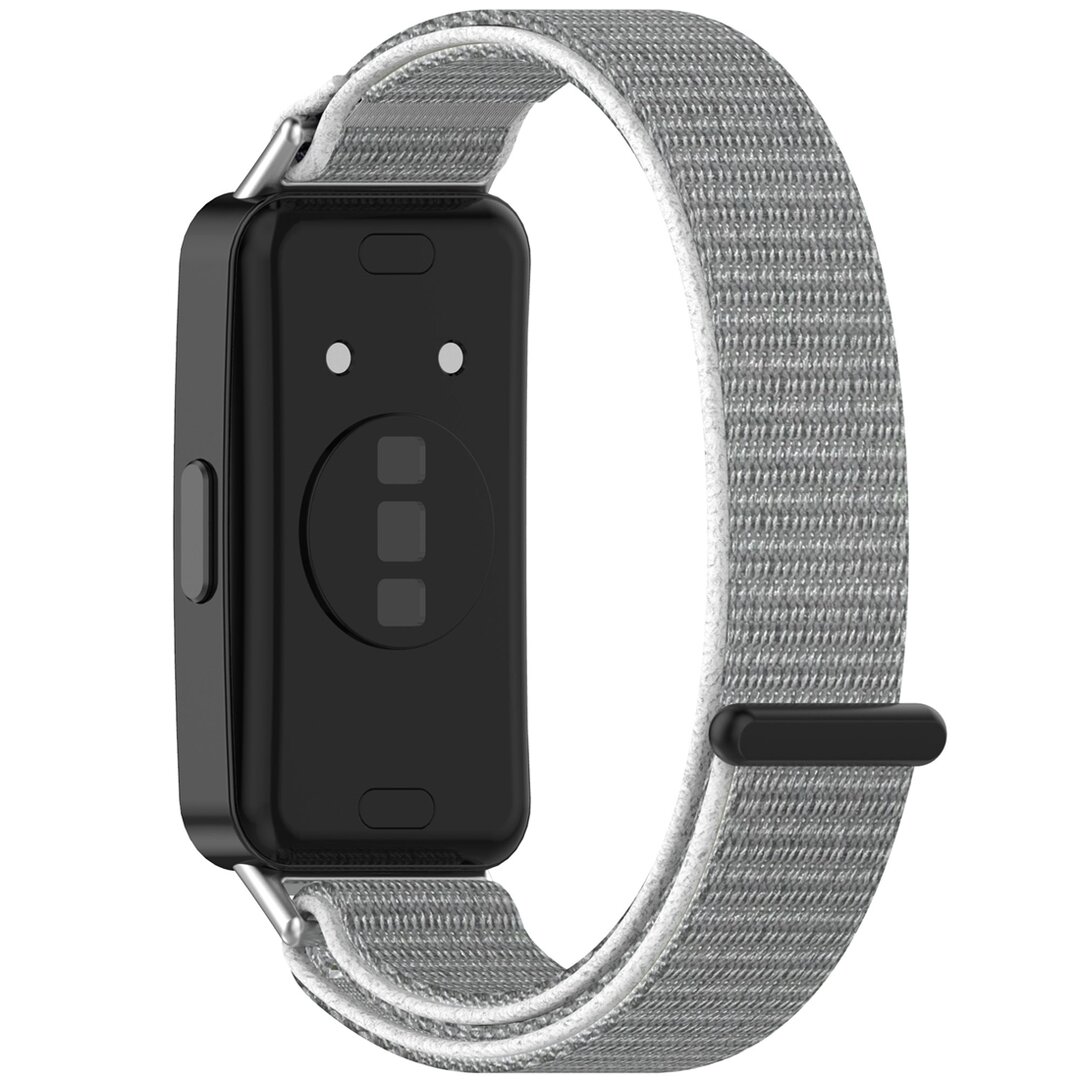 Sport loop nylon bandje - Lichtgrijs - Huawei Band 10 / 9 / 8