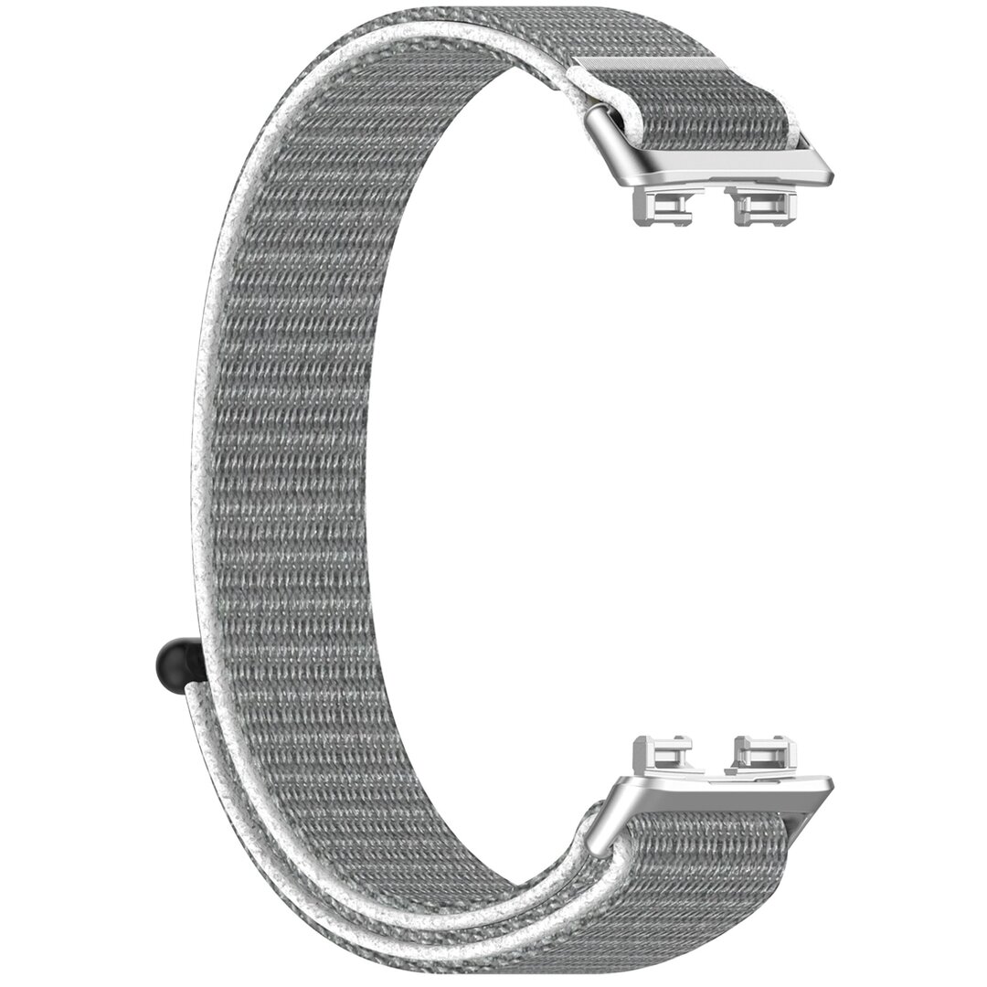 Sport loop nylon bandje - Lichtgrijs - Huawei Band 10 / 9 / 8