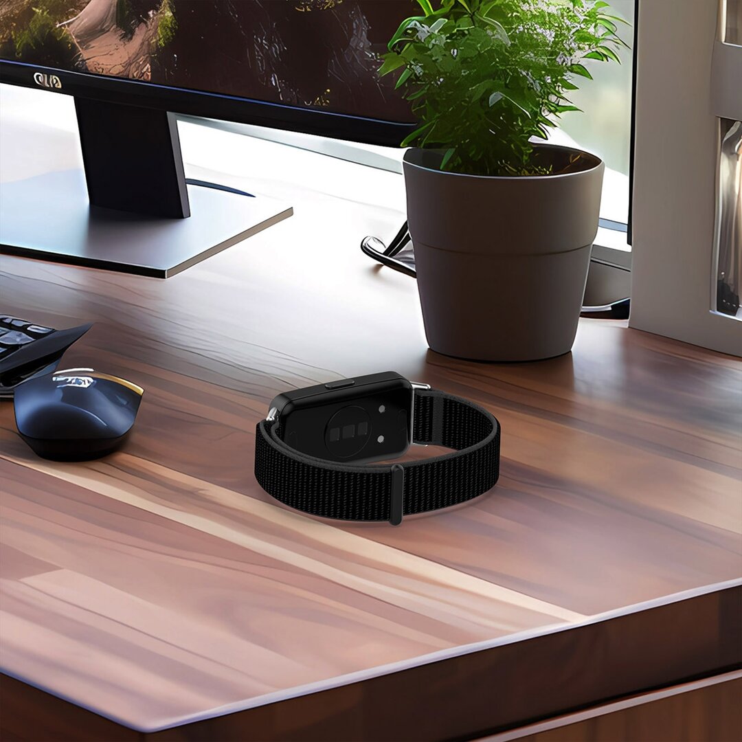 Sport loop nylon bandje - Groen - Huawei Band 10 / 9 / 8