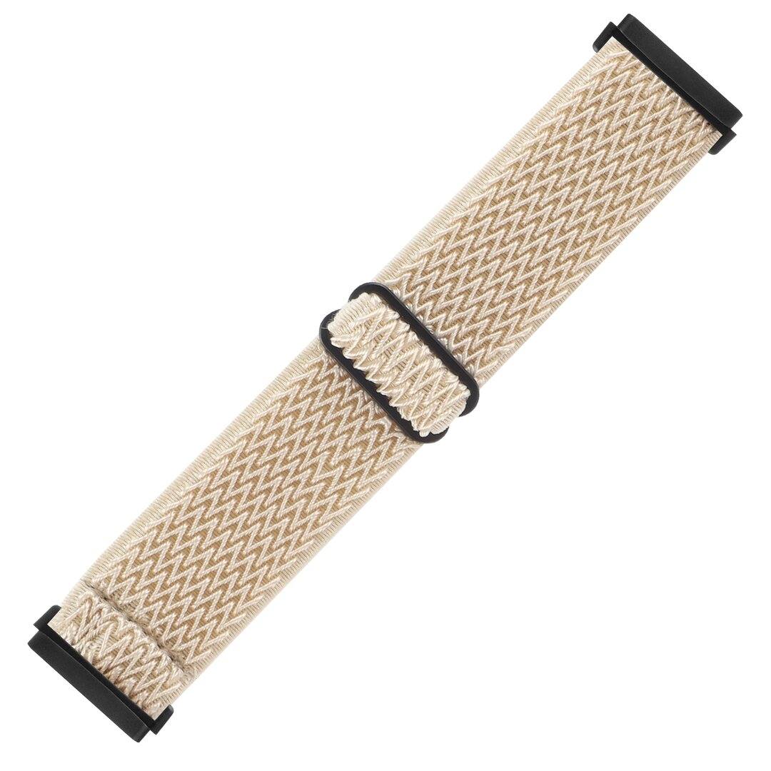 Fitbit Versa 3/4 &amp; Sense 1/2 Nylon loop bandje - Beige
