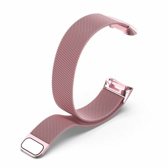 Milanese bandje - Ros&eacute; roze - Geschikt voor FitBit Charge 5