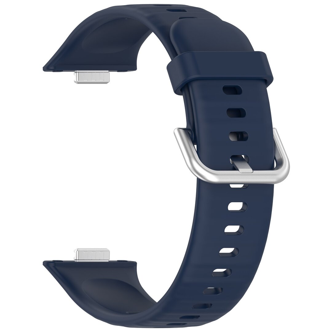 Siliconen bandje met gesp - Donkerblauw - Huawei Watch Fit 3 / Fit 4