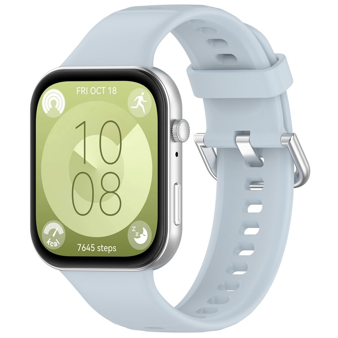 Siliconen bandje met gesp - Lichtblauw - Huawei Watch Fit 3 / Fit 4