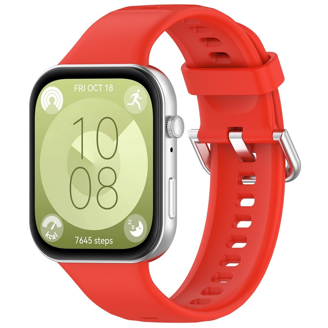 Siliconen bandje met gesp - Rood - Huawei Watch Fit 3 / Fit 4
