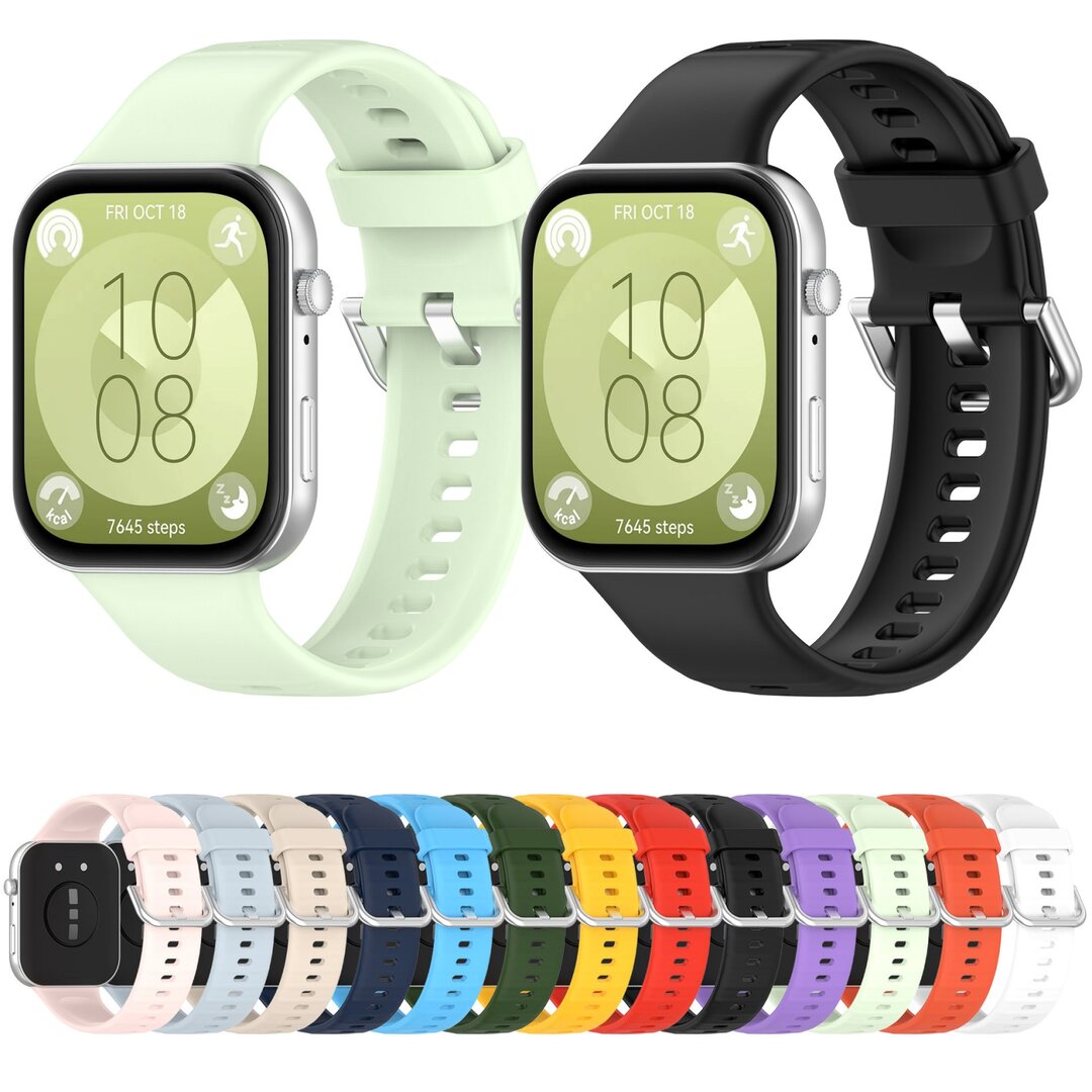 Siliconen bandje met gesp - Rood - Huawei Watch Fit 3 / Fit 4