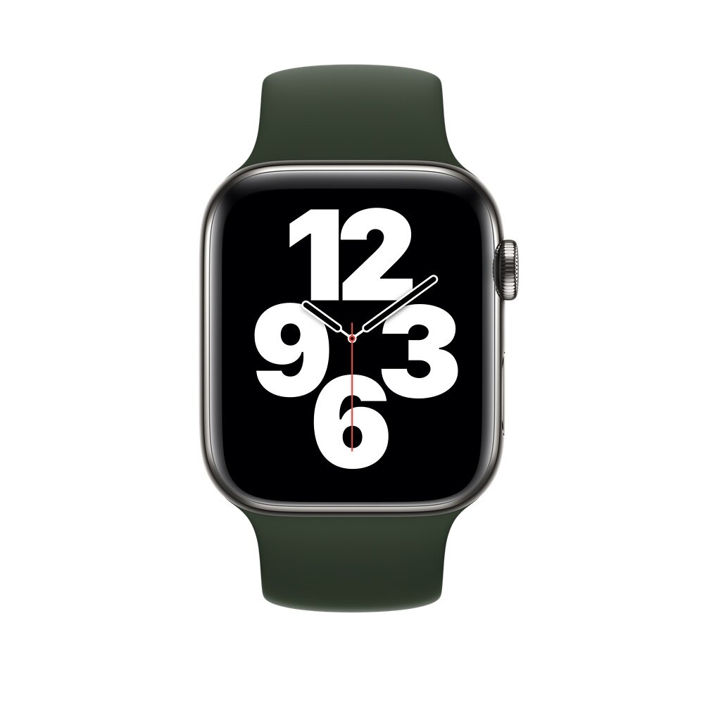 Solo Loop Link serie bandje - Maat: L - Leger Groen - Geschikt voor Apple Watch 38mm / 40mm / 41mm / 42mm