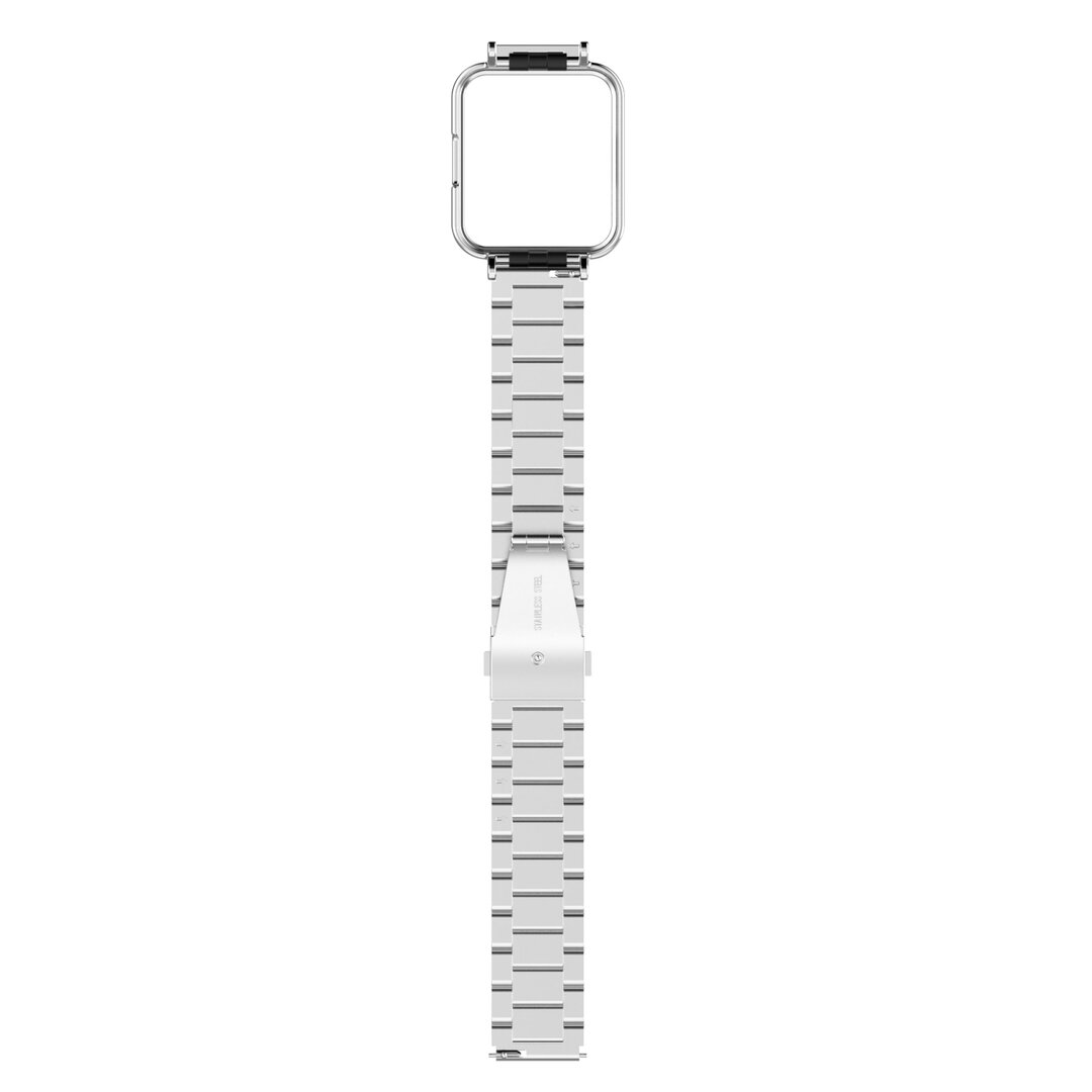 Stalen schakelband met case - Zilver - Xiaomi Redmi Watch 2 (Lite)
