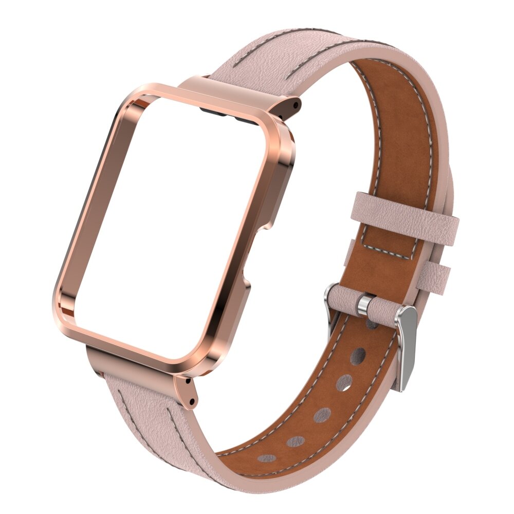 Leren band met case - Rood - Xiaomi Redmi Watch 2 (Lite)