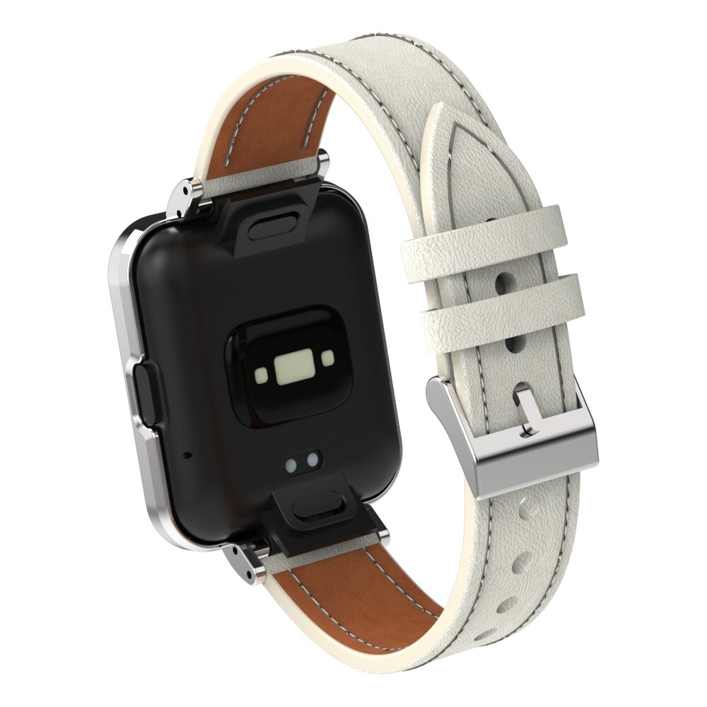 Leren band met case - Roomwit - Xiaomi Redmi Watch 2 (Lite)