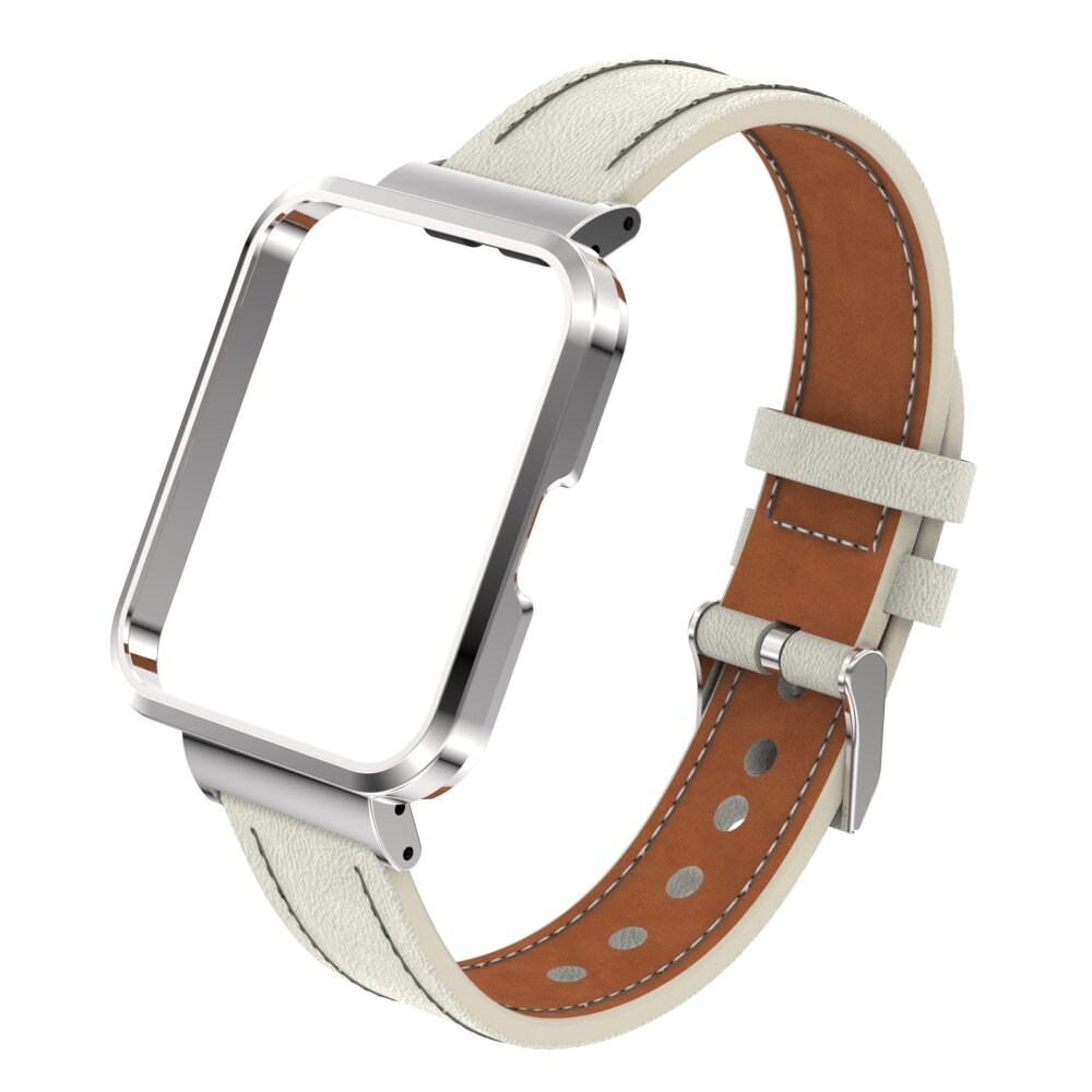 Leren band met case - Roomwit - Xiaomi Redmi Watch 2 (Lite)