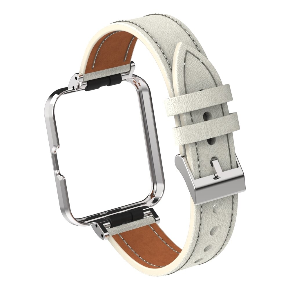 Leren band met case - Roomwit - Xiaomi Redmi Watch 2 (Lite)