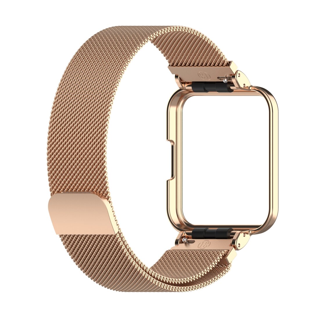 Milanese bandje met case - Champagne goud - Xiaomi Redmi Watch 2 (Lite)