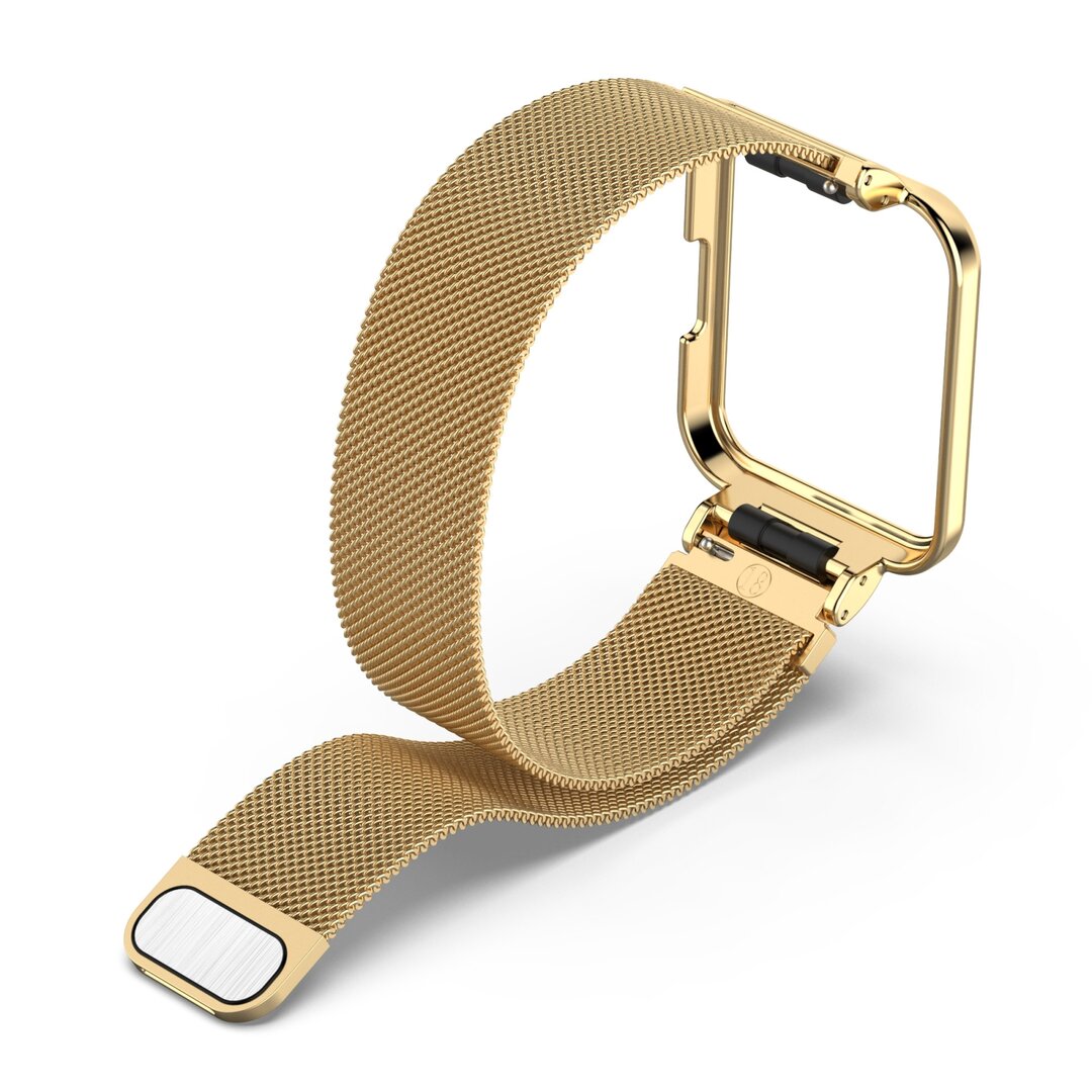 Milanese bandje met case - Goud - Xiaomi Redmi Watch 2 (Lite)
