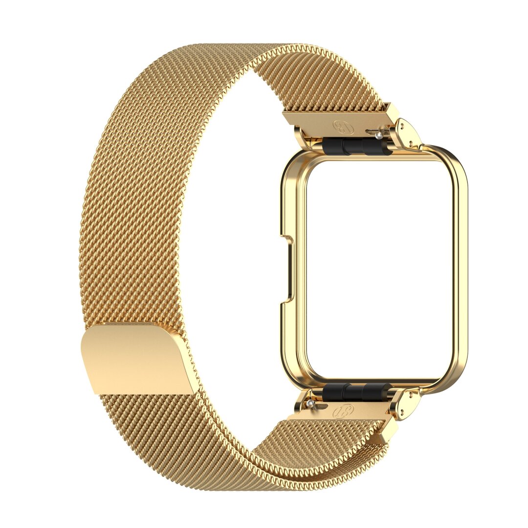 Milanese bandje met case - Goud - Xiaomi Redmi Watch 2 (Lite)