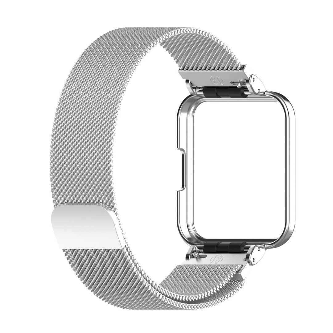 Milanese bandje met case - Zilver - Xiaomi Redmi Watch 2 (Lite)