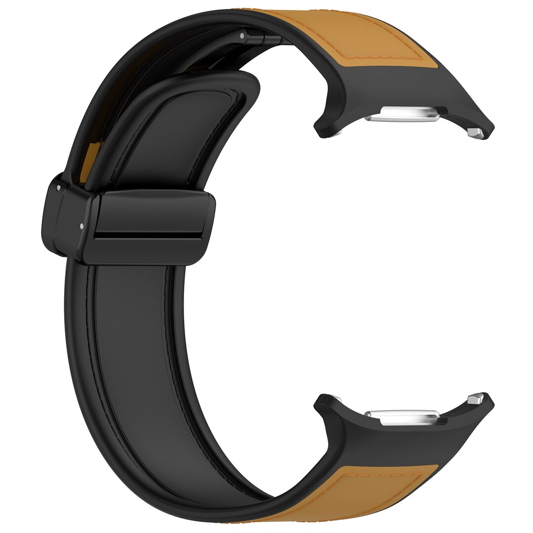 Hybrid leer + siliconen band - Lichtbruin - Samsung Galaxy Watch Ultra 47mm