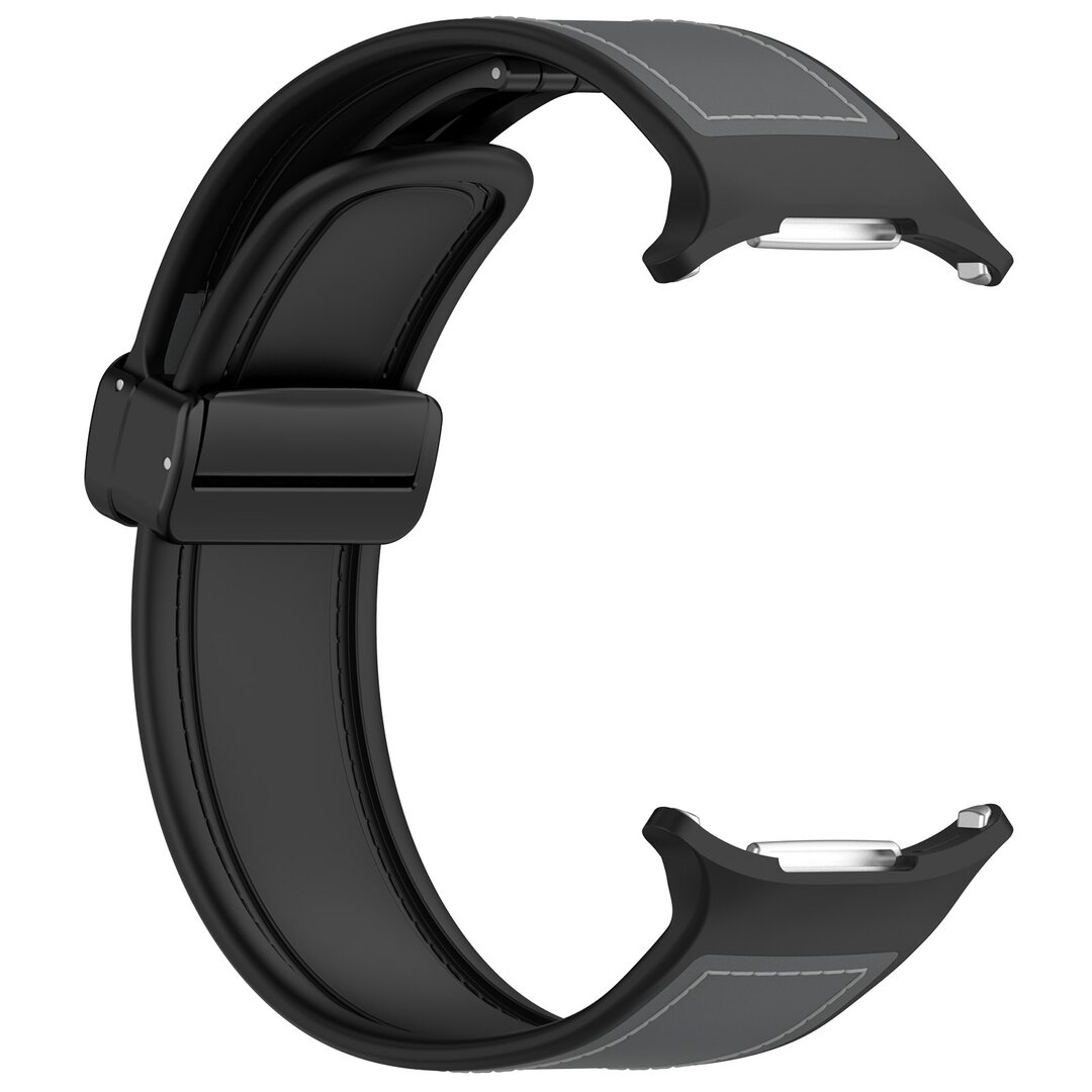 Hybrid leer + siliconen band - Grijs - Samsung Galaxy Watch Ultra 47mm