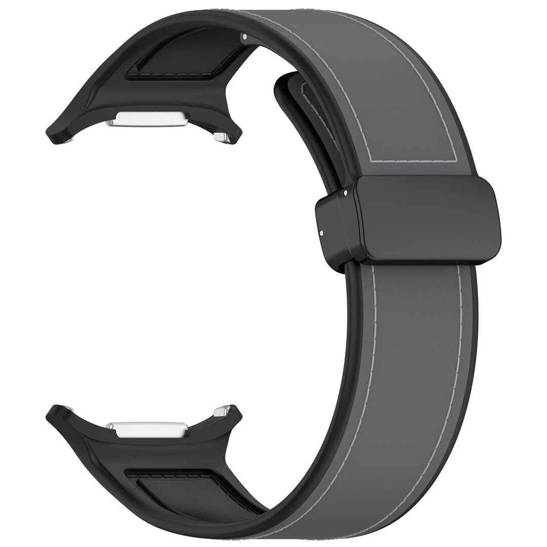 Hybrid leer + siliconen band - Grijs - Samsung Galaxy Watch Ultra 47mm