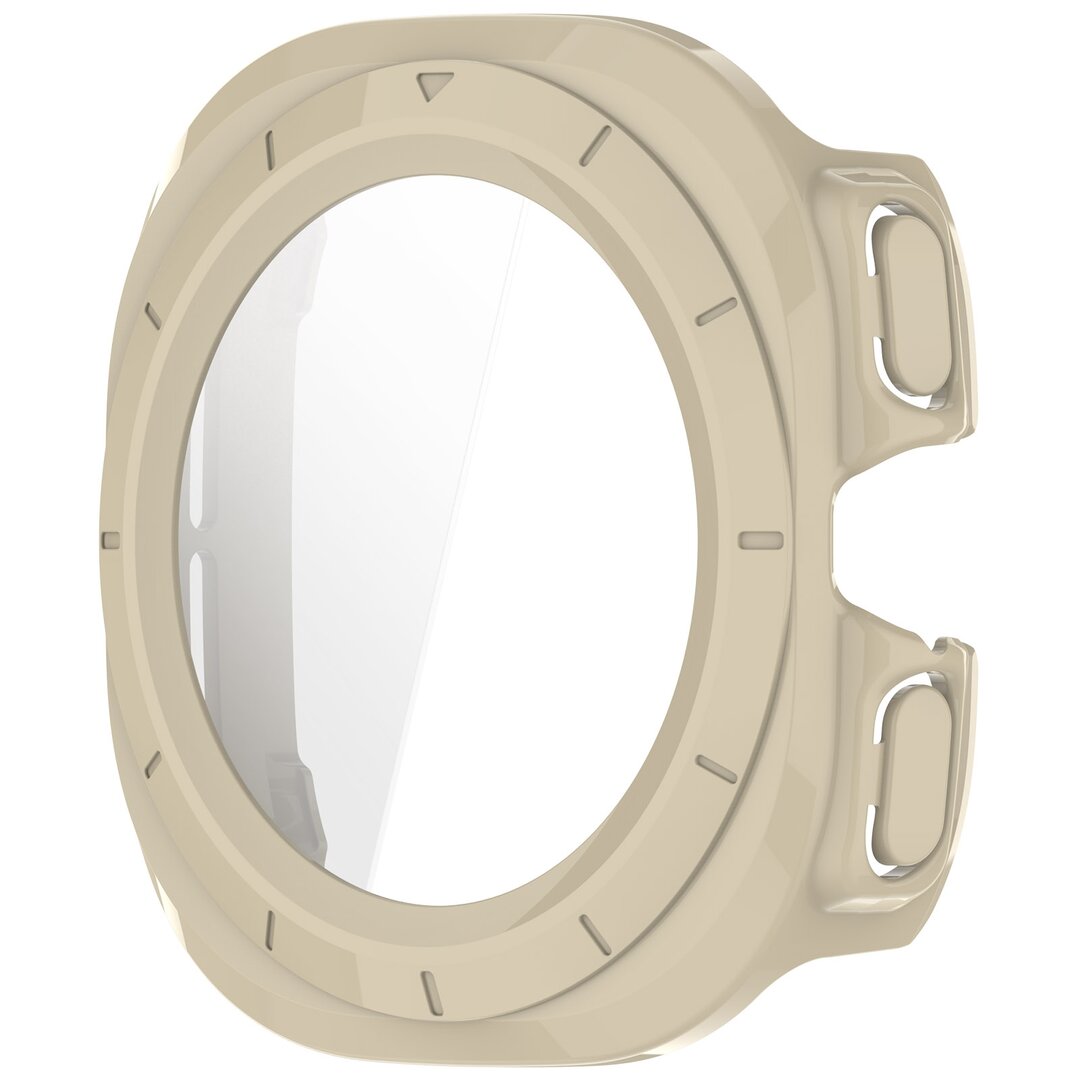 Hard case met screen protector (waterdicht) - Beige - Samsung Galaxy Watch Ultra 47mm