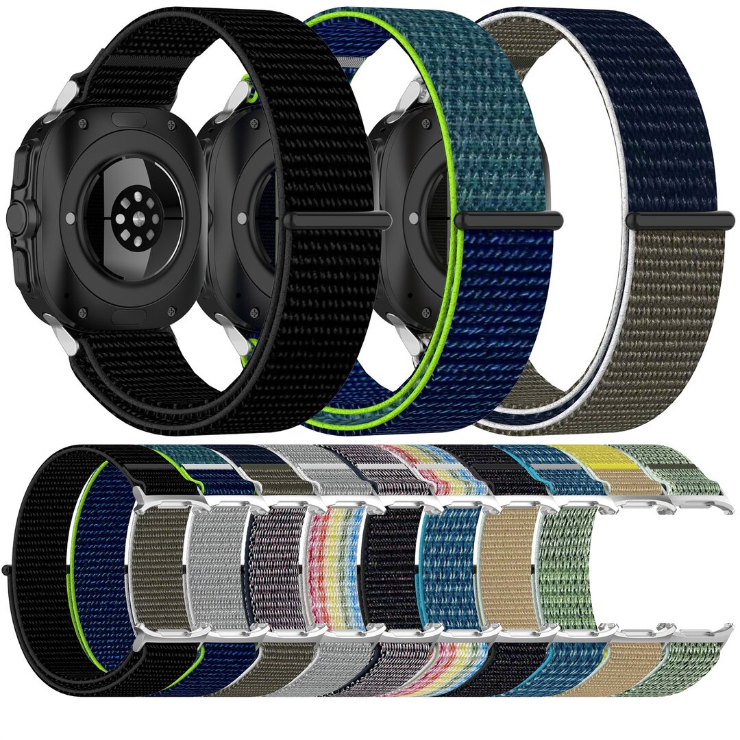 Nylon Sport loop bandje - Multicolor regenboog - Samsung Galaxy Watch Ultra 47mm