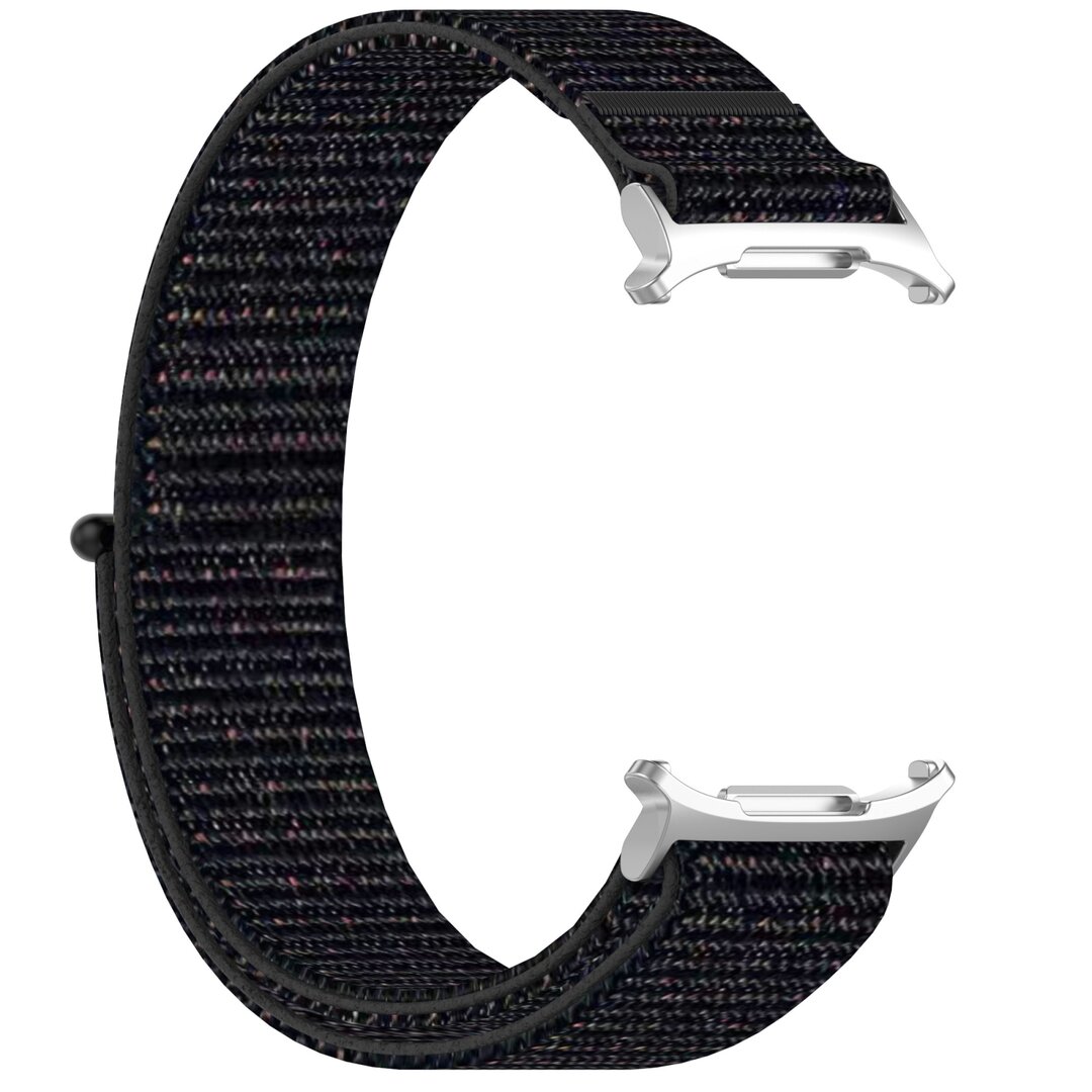 Nylon Sport loop bandje - Zwart - Samsung Galaxy Watch Ultra 47mm