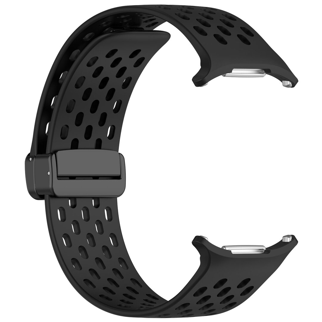 D-buckle siliconen sportband - Zwart - Samsung Galaxy Watch Ultra 47mm