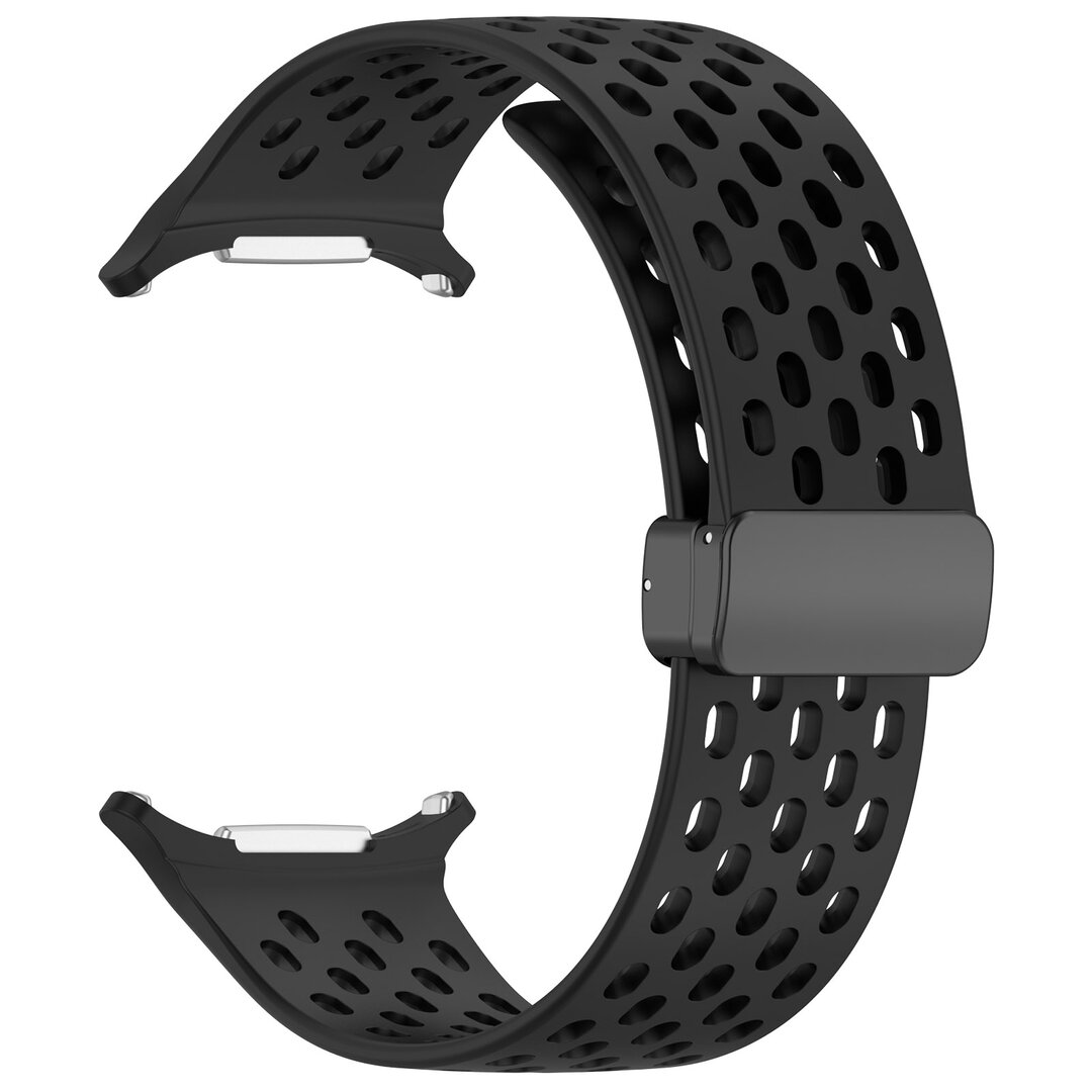 D-buckle siliconen sportband - Zwart - Samsung Galaxy Watch Ultra 47mm