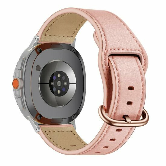 Classic leren band - Roze - Samsung Galaxy Watch 8 Classic - 46mm
