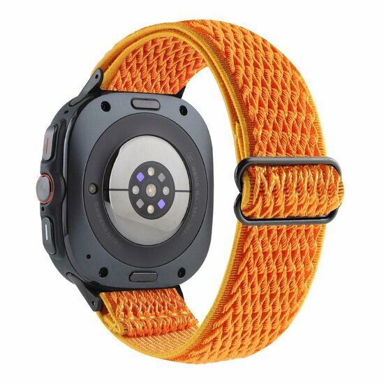Elastische solo loop nylon bandje - Oranje - Samsung Galaxy Watch 8 Classic - 46mm