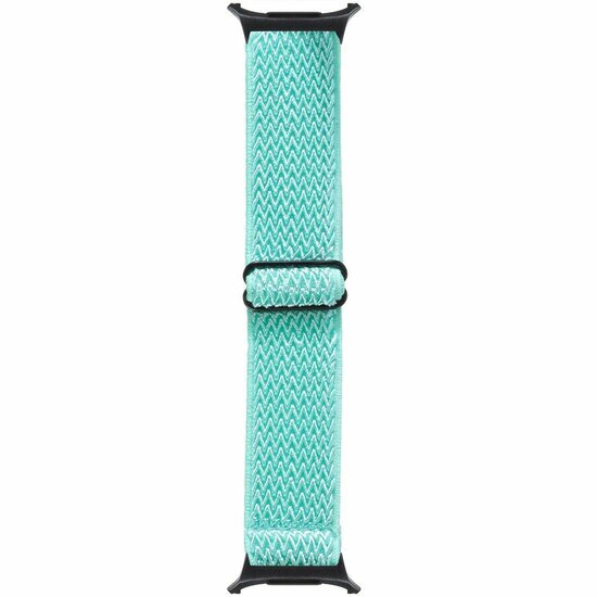 Elastische solo loop nylon bandje - Turquoise - Samsung Galaxy Watch 8 Classic - 46mm