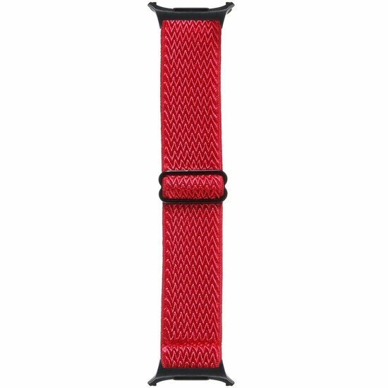 Elastische solo loop nylon bandje - Rood - Samsung Galaxy Watch 8 Classic - 46mm