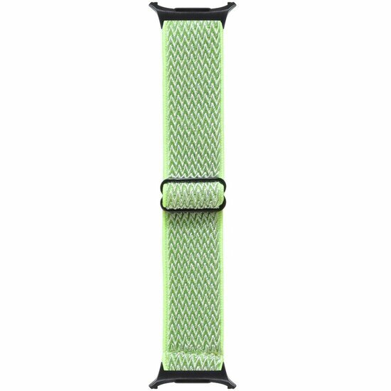 Elastische solo loop nylon bandje - Neon groen / geel - Samsung Galaxy Watch 8 Classic - 46mm