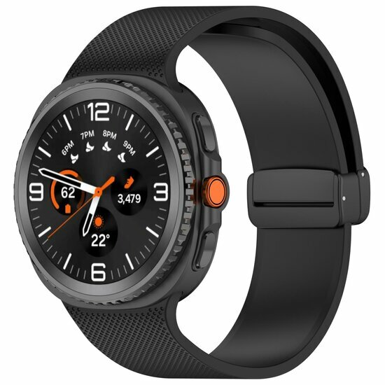 D-buckle sportband - Zwart - Samsung Galaxy Watch 8 Classic - 46mm
