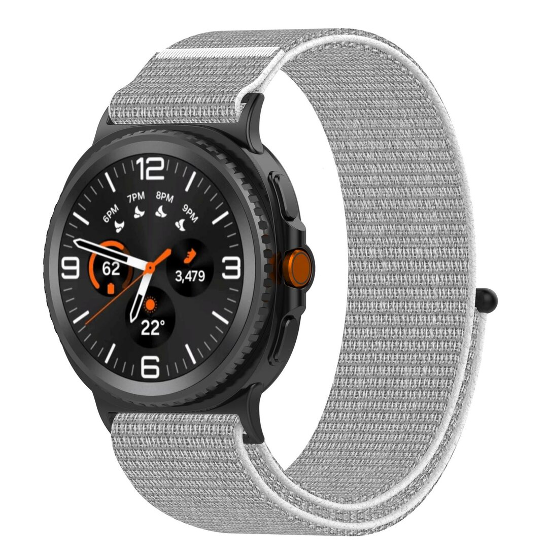 Sportloop nylon bandje - Lichtgrijs - Samsung Galaxy Watch 8 - 40mm / 44mm