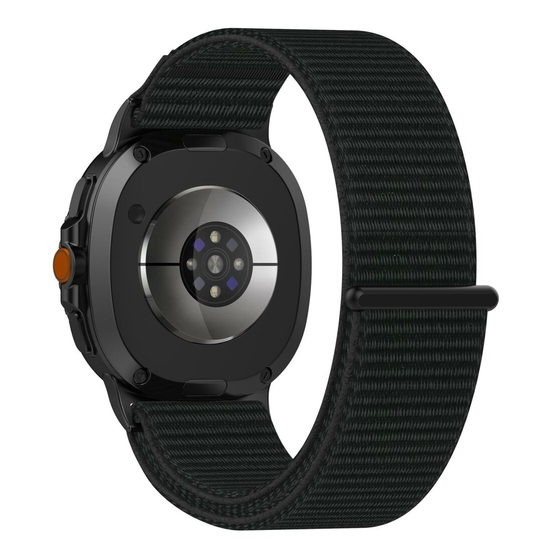 Sportloop nylon bandje - Zwart - Samsung Galaxy Watch 8 - 40mm / 44mm