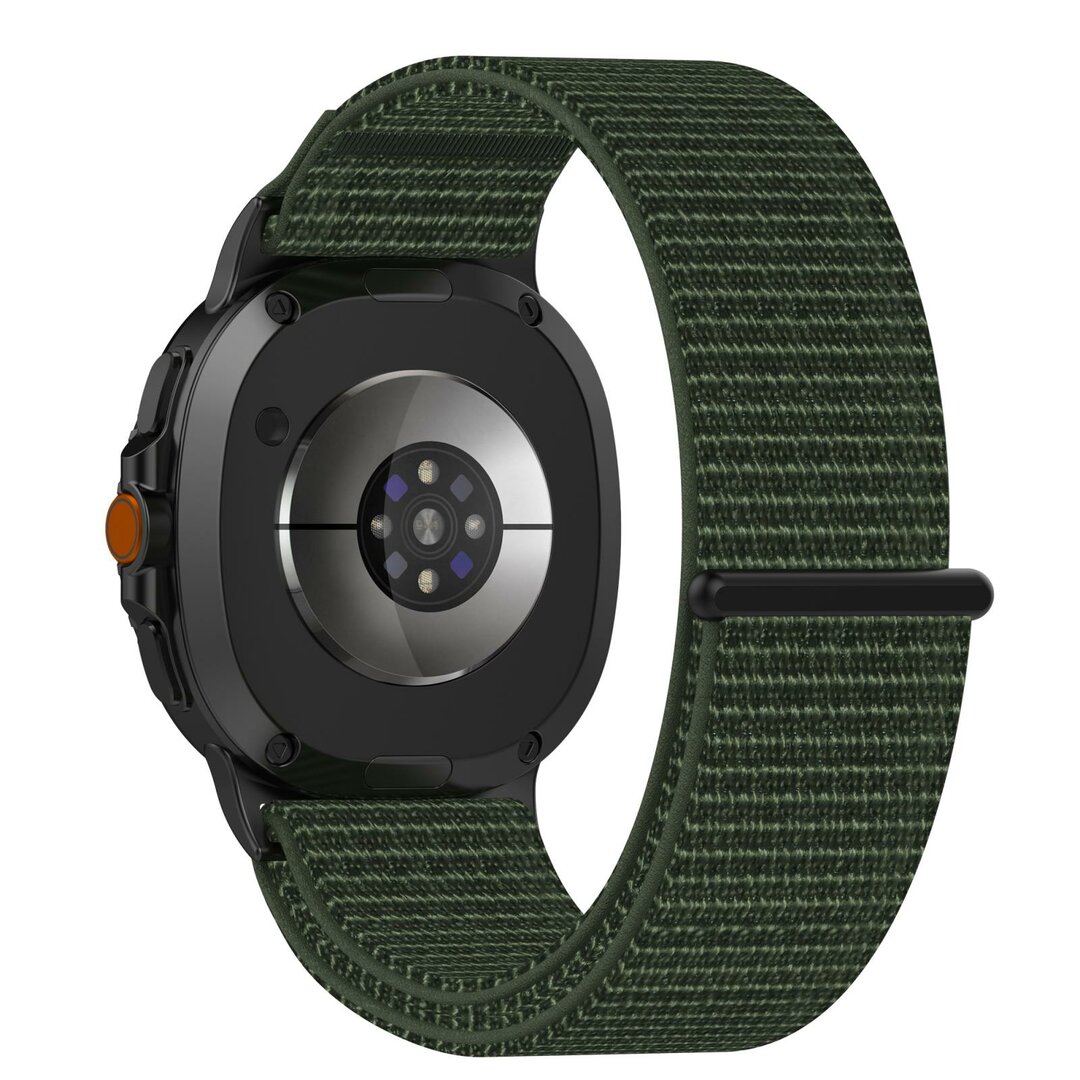 Sportloop nylon bandje - Donkergroen - Samsung Galaxy Watch 8 - 40mm / 44mm
