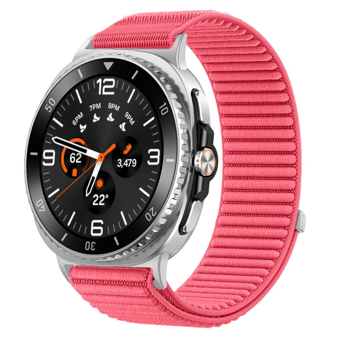 Nylon ribbelbandje - Roze - Samsung Galaxy Watch 8 - 40mm / 44mm