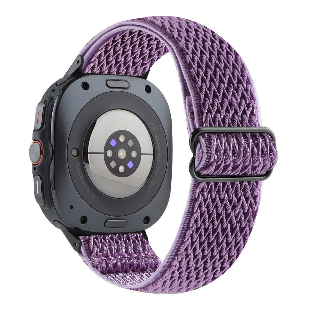 Elastische solo loop nylon bandje - Paars - Samsung Galaxy Watch 8 - 40mm / 44mm